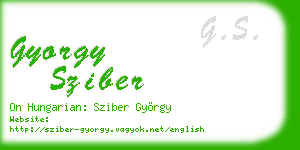 gyorgy sziber business card